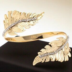 Gorgeous Alexis Bittar Modern Double Leaf Bypass Cuff Bracelet - NWT